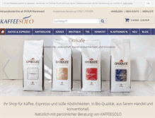 Tablet Screenshot of kaffeesolo.de
